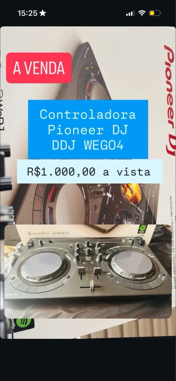 Controladora Pionner DDJ WEGO4 - Aparelhos de Som - Parque Urupês