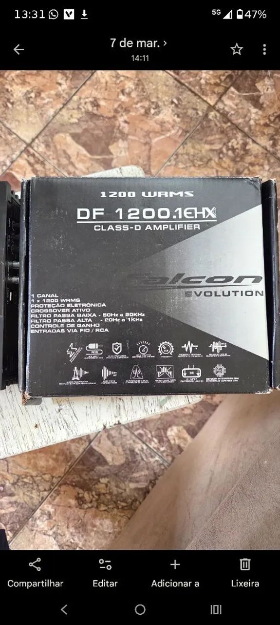 Módulo Mono 1 canal  1200 RMS 