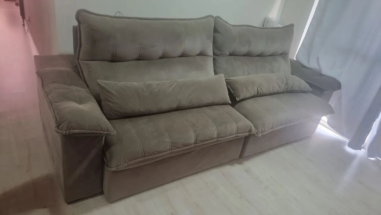 Sofá retrátil e reclinável 2.90mts com nota fiscal - Foto 3