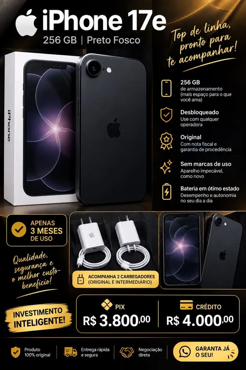 Vendo IPhone 17e semi novo 