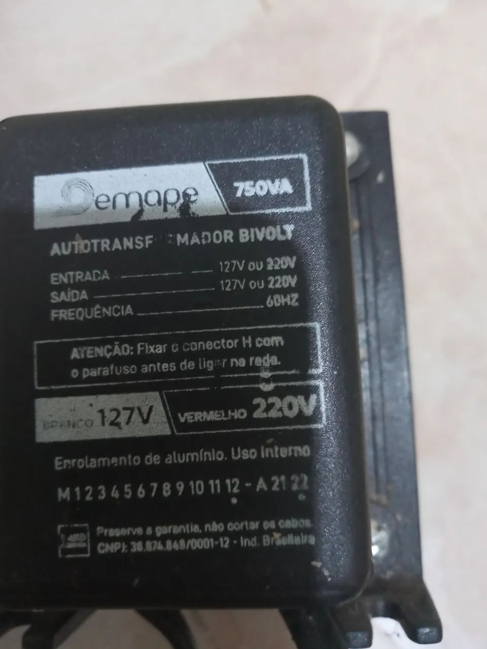 Autotransformador demape bivolt 750v  - Foto 2