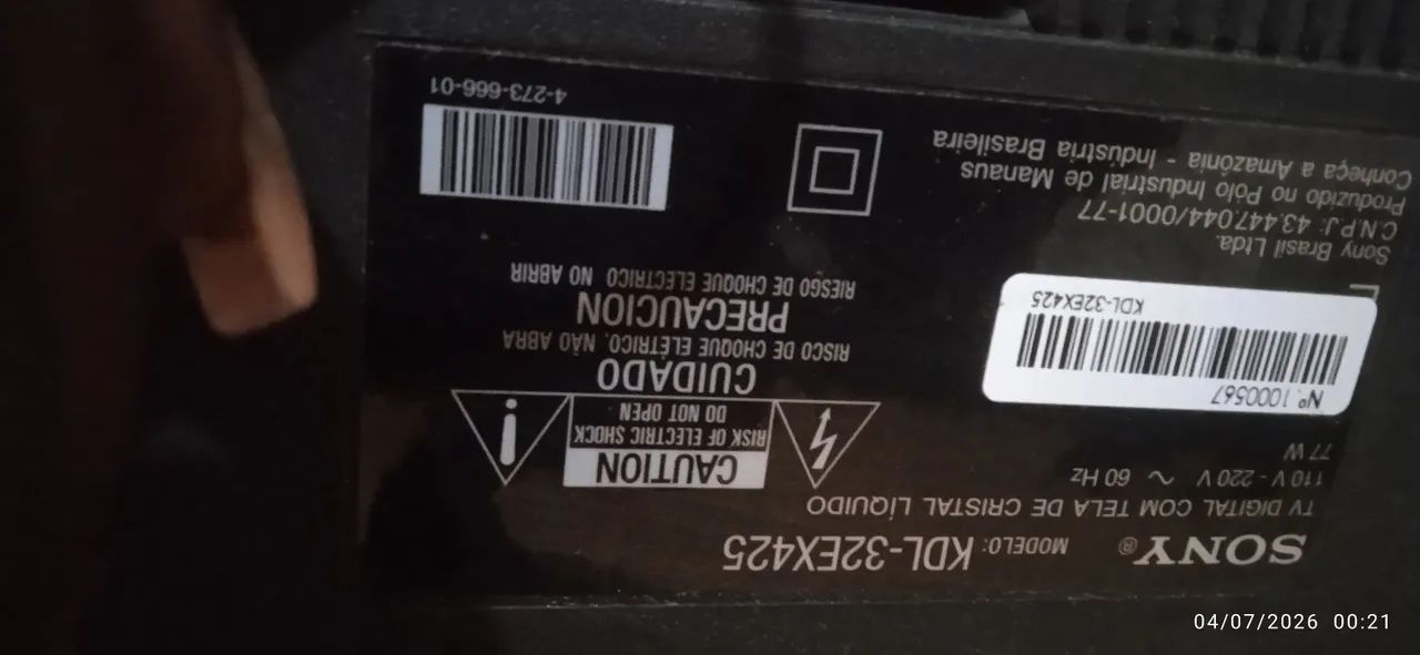 Vendo tv com defeito na tela 