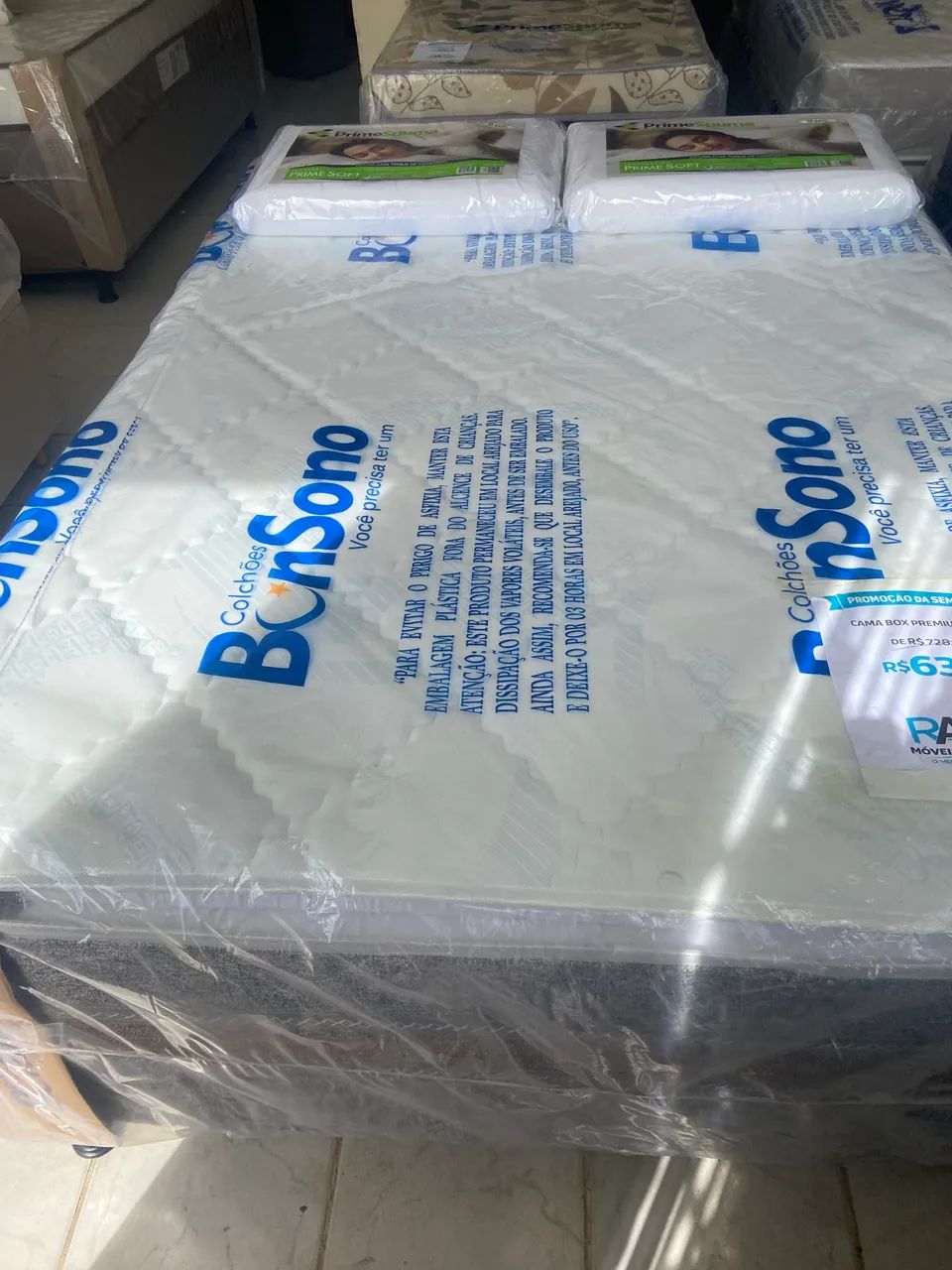 CAMA BOX CASAL 10cm DE ESPUMA