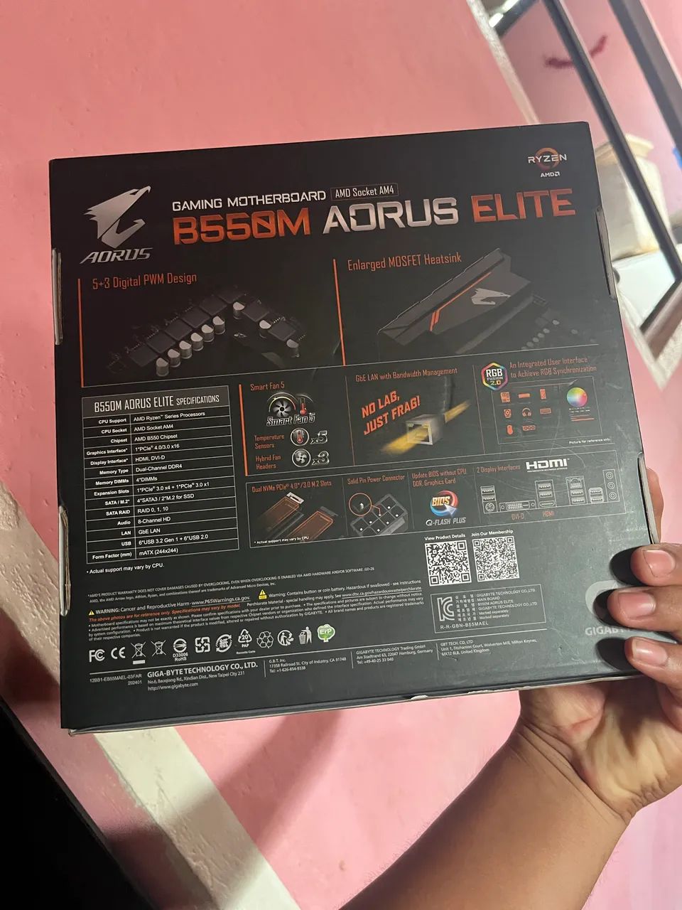Placa Mãe AORUS ELITE B550M - Foto 2