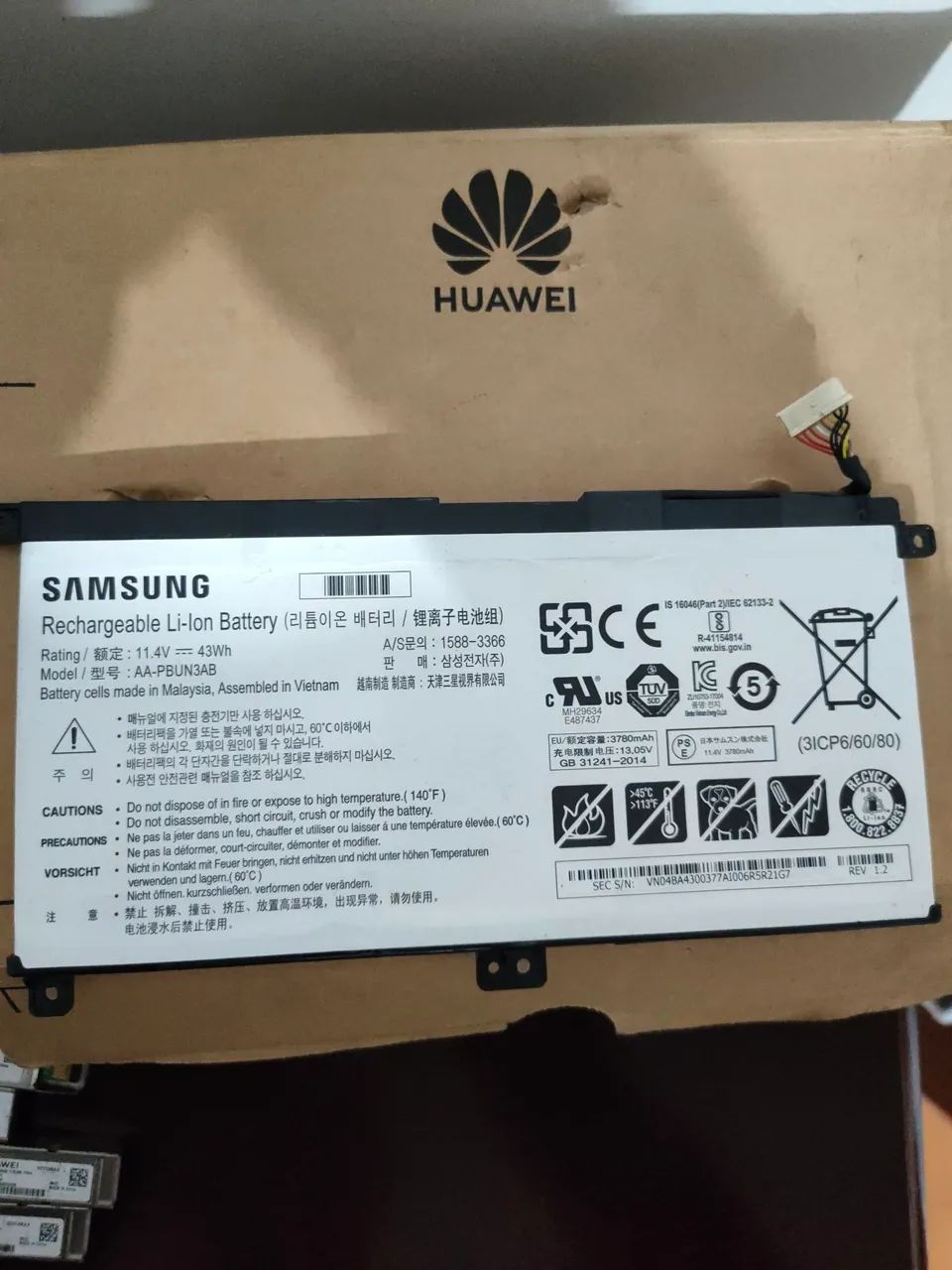 Bateria notebook Samsung