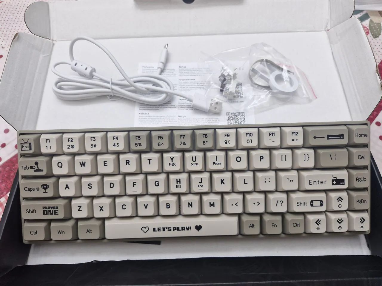 Teclado Ajazz Ak680 bege - Foto 3
