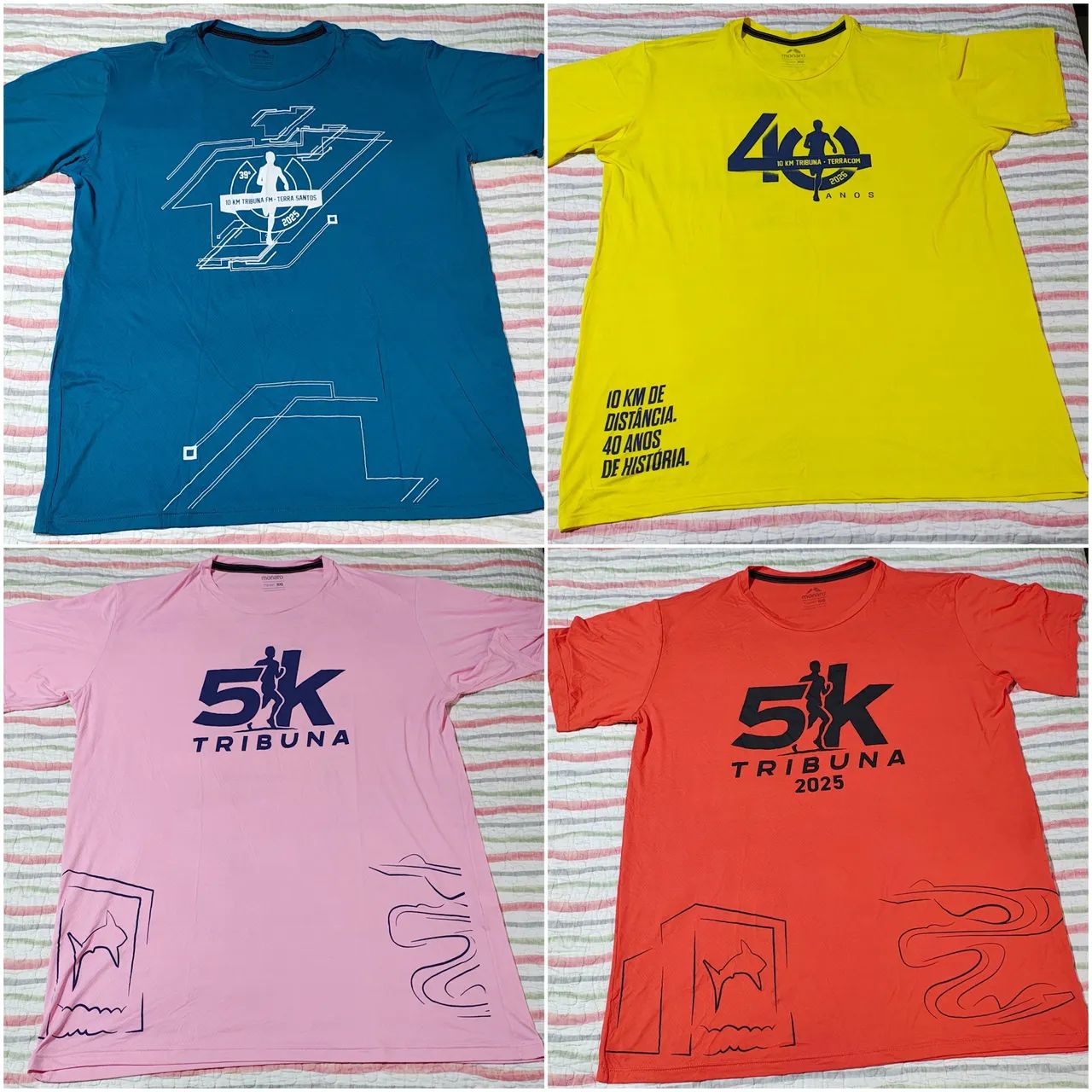 4 camisas corrida TRIBUNA de Santos