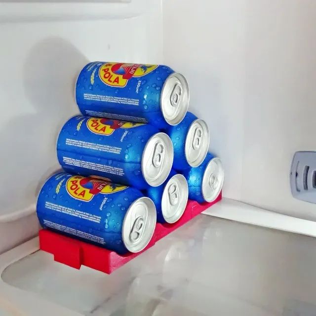 Organizador modular de geladeira para latas e garrafas kit com 4 unidades - Foto 3