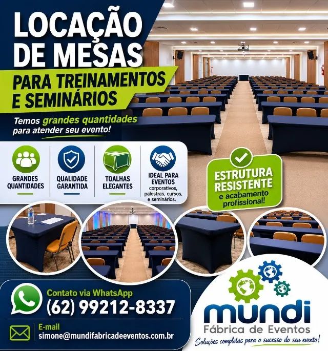 Locação de Mesas para Treinamentos 