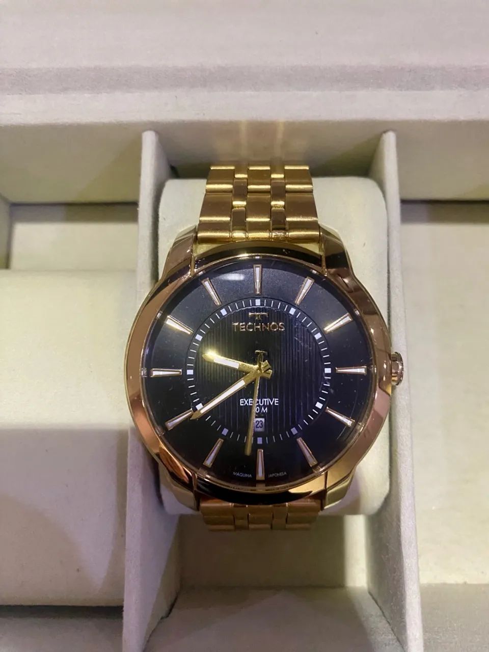 Relógio Masculino Technos Executive Dourado - Foto 2