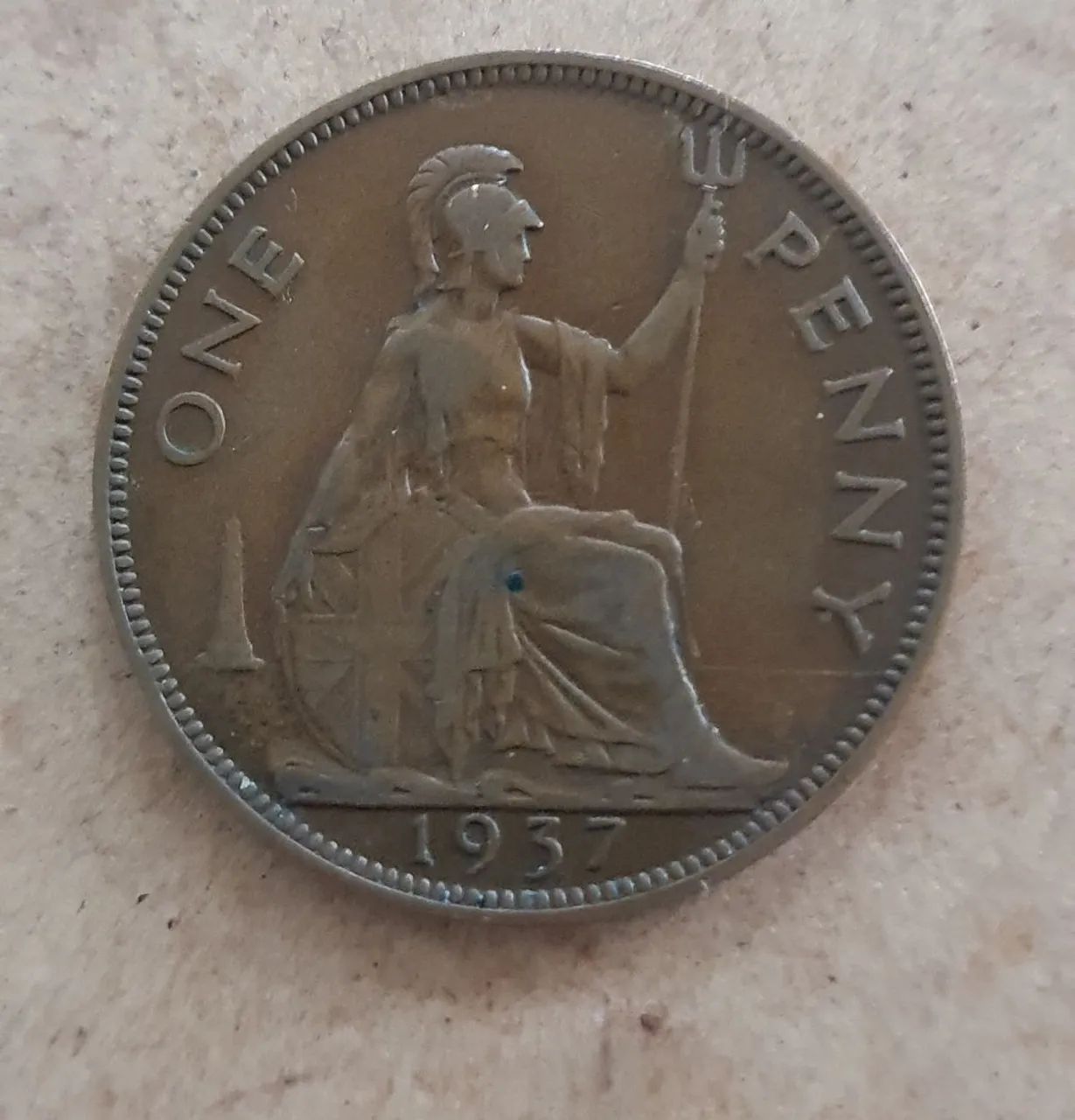 Moeda 1 penny  - Foto 2