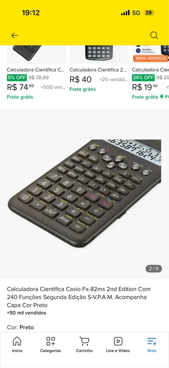 Calculadora Científica Casio Fx-82ms 