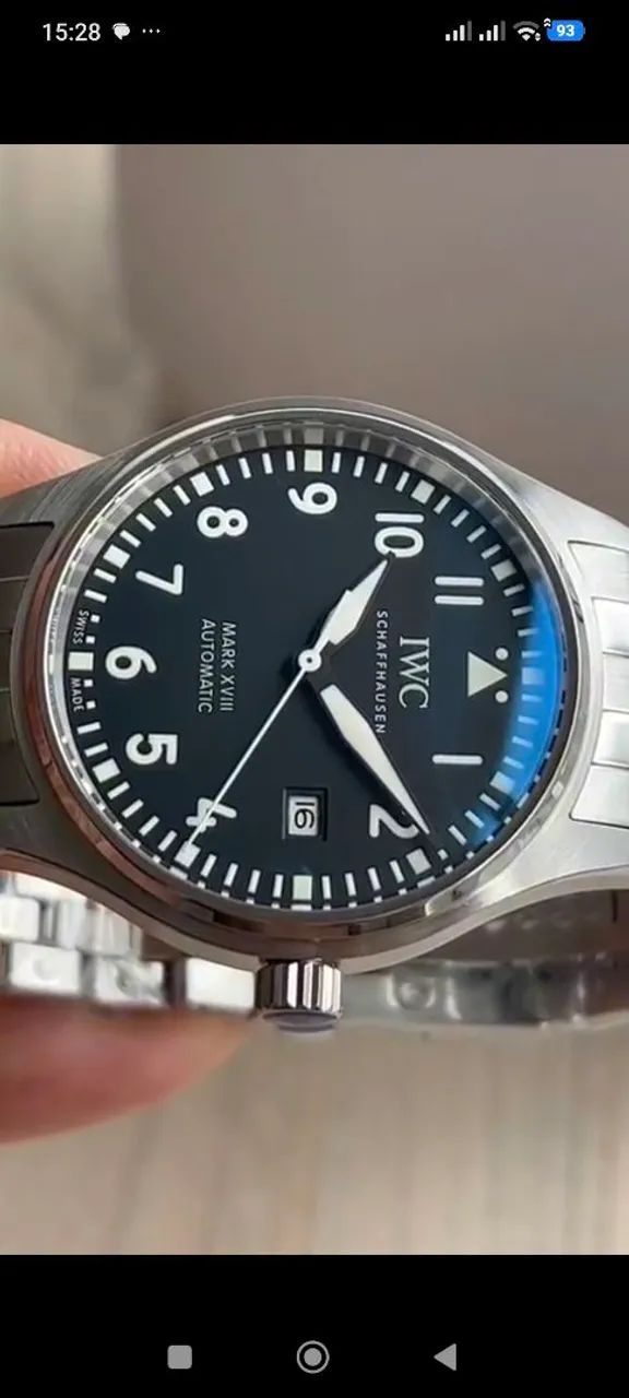 RELÓGIO IWC Pilot Mark XVIII/ DIAL PRETO/S.C - Foto 3