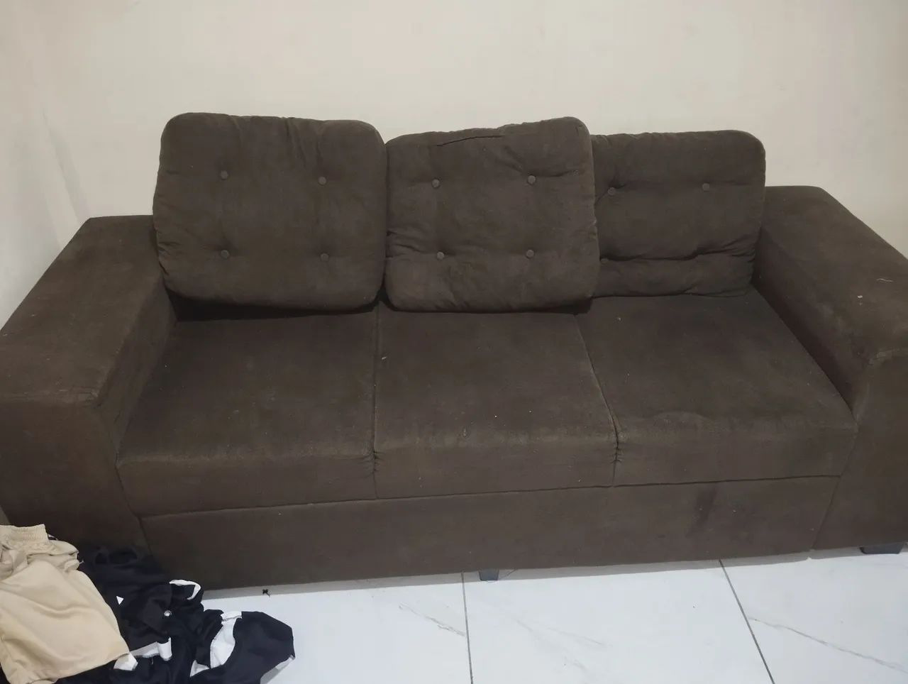 Conjunto Sofá 3 E 2 Lugares Suede Chamego 300 reais  - Foto 2