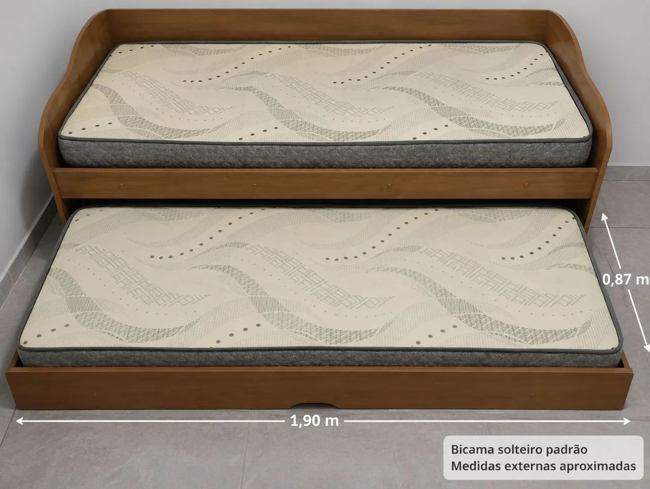 Bi-Cama semi nova dois colchões 3 meses de uso  - Foto 3