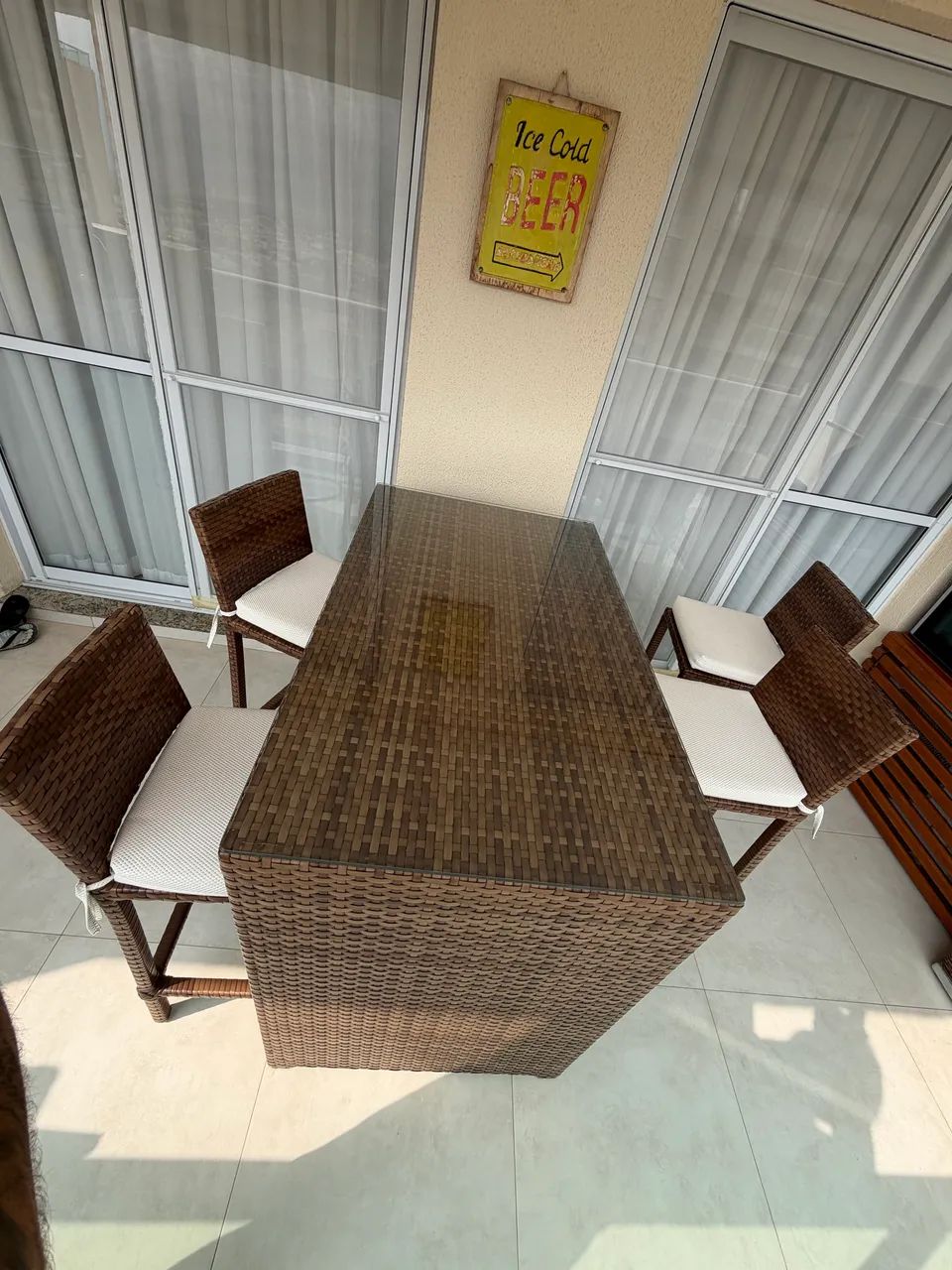 Bistrô em vime com 4 banquetas - Foto 2