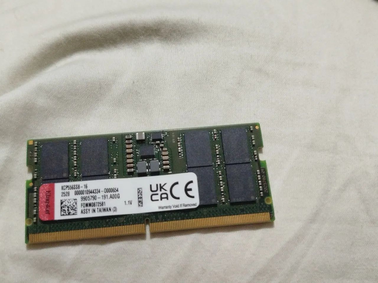 Memória RAM ddr5 16 gb notebook 