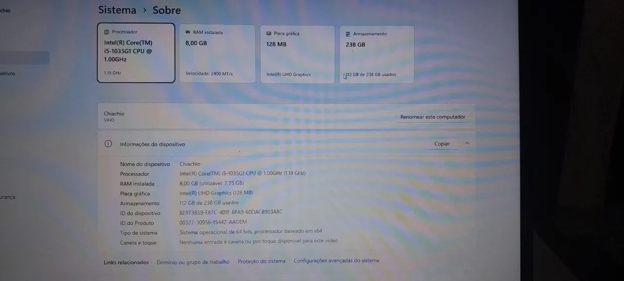 Notebook VAIO Core i5 - Usado - Foto 2