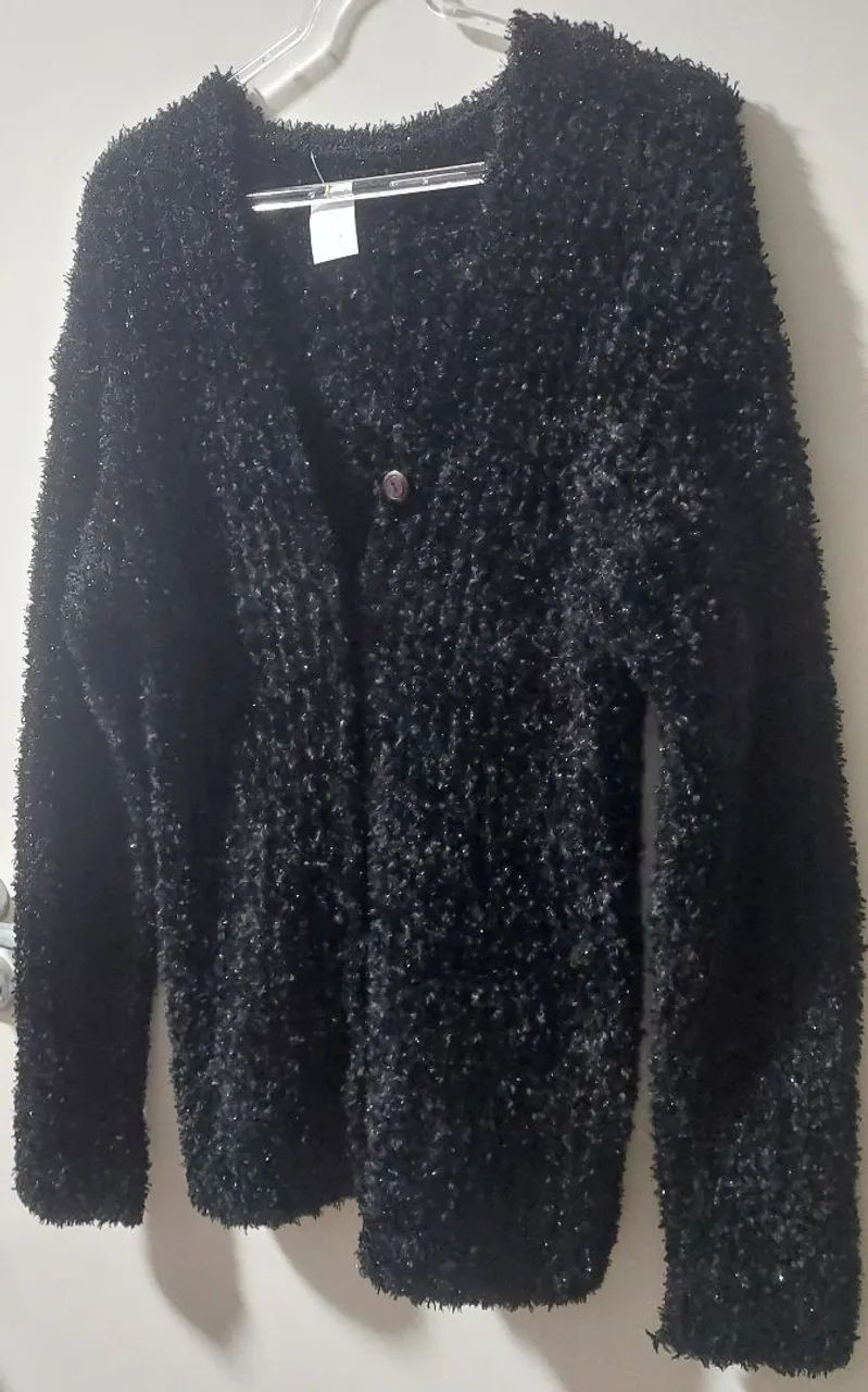 Blusa de pelinho com brilho - Foto 4