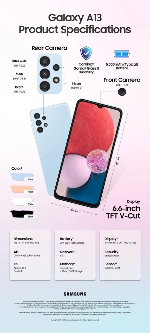  Samsung Galaxy A13 4G Branco | 128GB - Foto 4