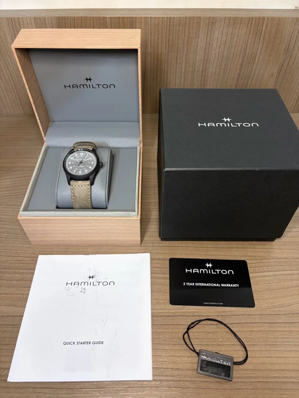 Relógio Hamilton Khaki Field Automático Titânio Cinza - Foto 4