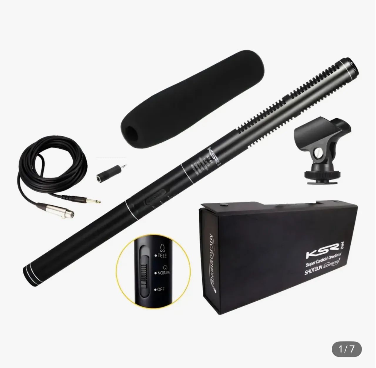 Microfone Direcional Shotgun Ksr Pro Kt81 Canon Sony Ht81