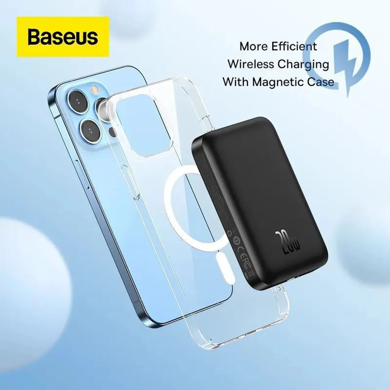 Power Bank Magsafe Para Iphone e Samsung 10000mah Baseus (Original e Lacrado) - Foto 5