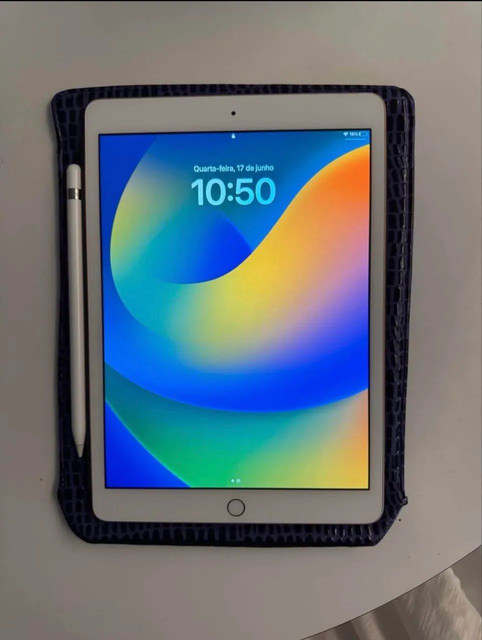 ipad 7° geração 128gb + apple pencil + teclado