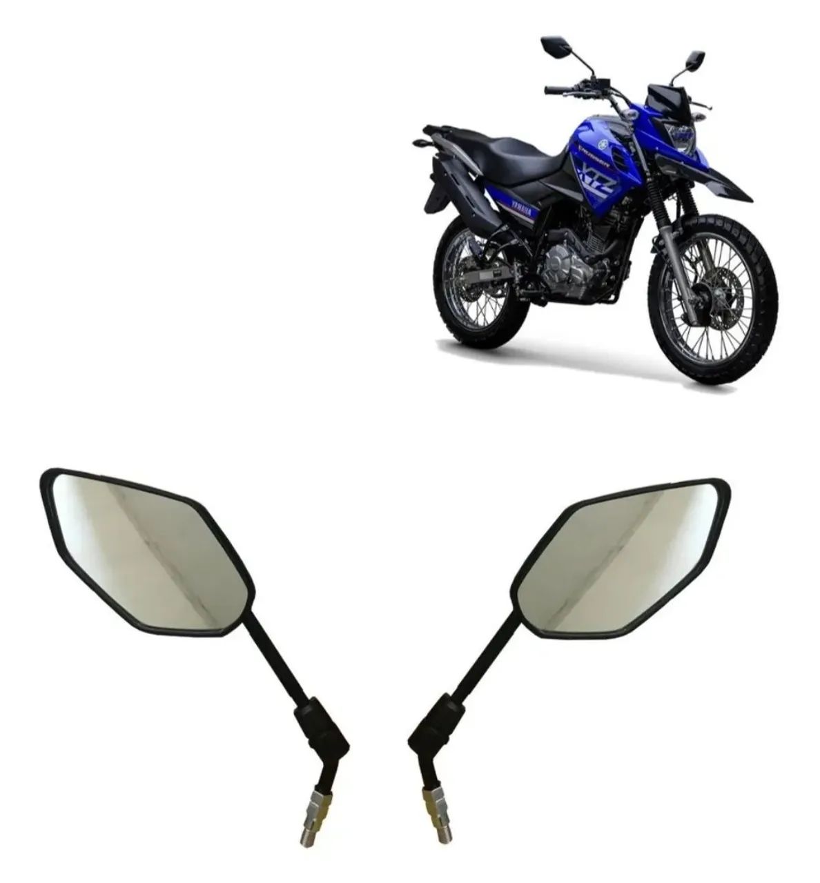 Espelho Retrovisor Yamaha XTZ Crosser 150Z - Par Original. 2018/2023