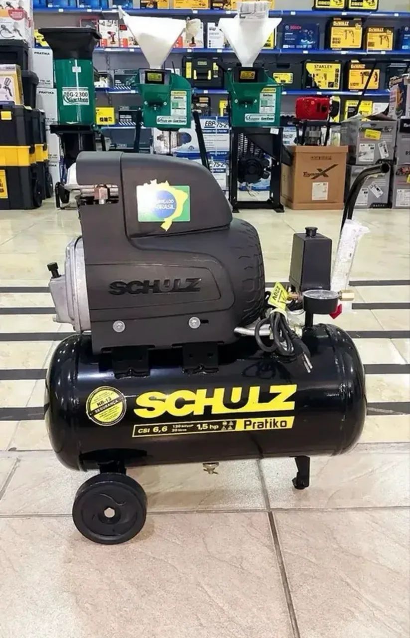 Compressor de 20L 120 psi Motor 2HP Schulz (Novo)