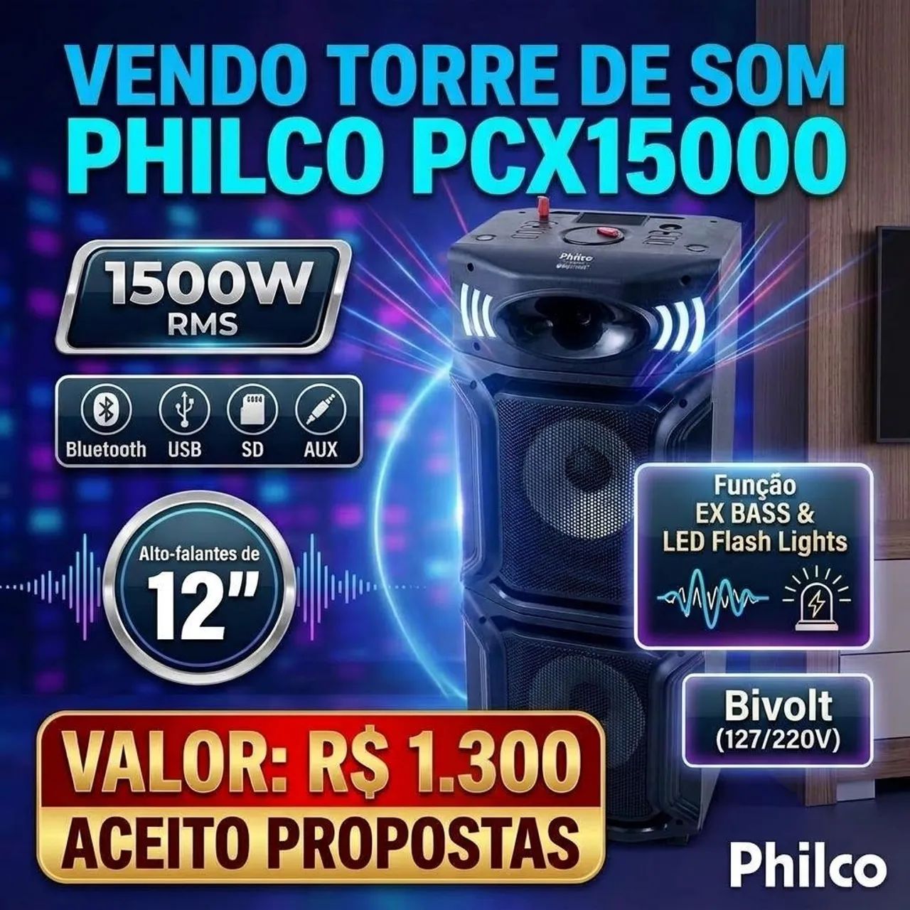 Caixa Torre Philco PCX15000 