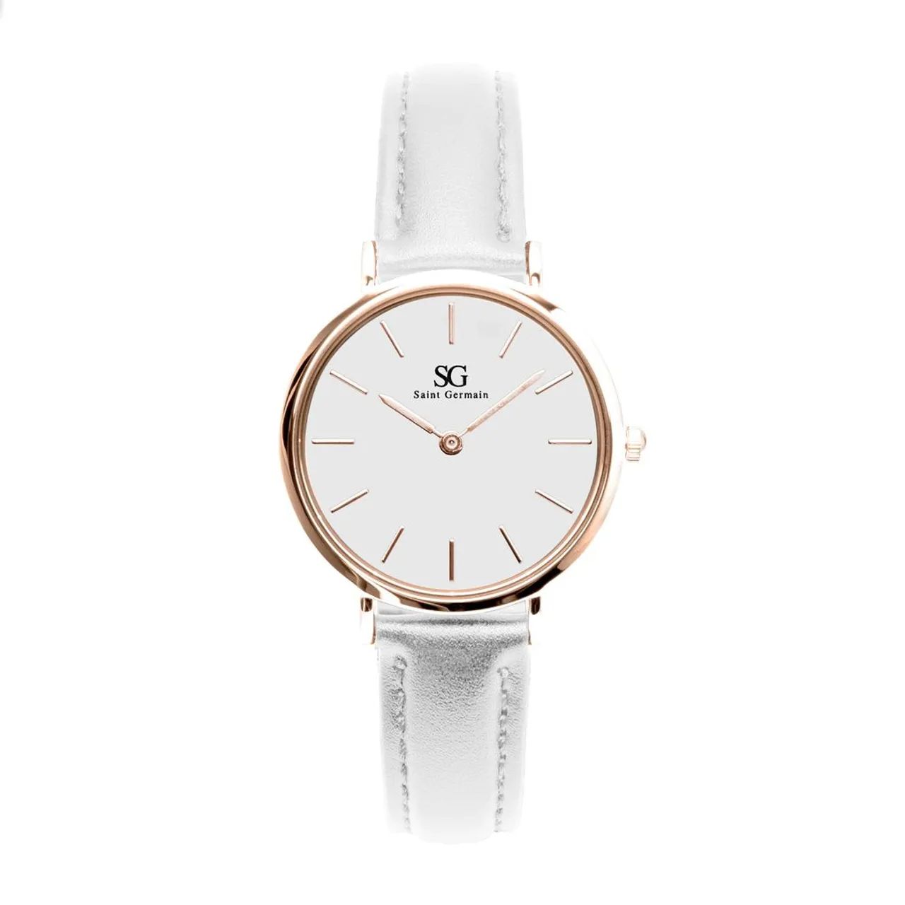 Relogio Saint Germain Queens Rosé Gold Branco 