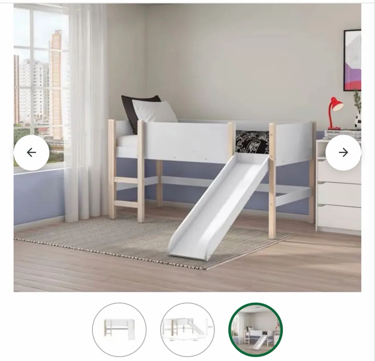 Cama infantil com escorregador  - Foto 3