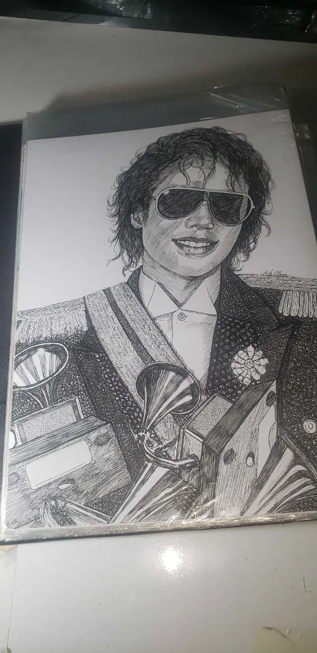 Desenho do Michael Jackson feito à mão - Foto 3
