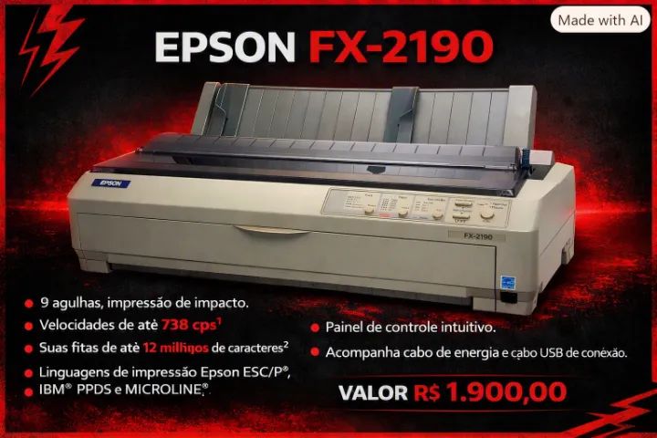 IMPRESSORA MATRICIAL EPSON FX 2190