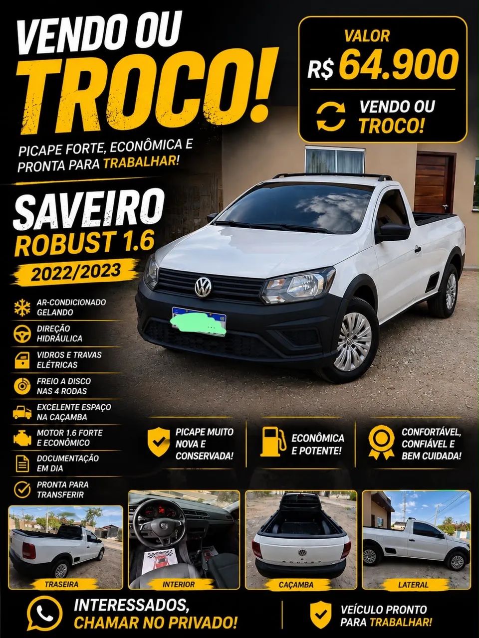 Volkswagen Saveiro Robust 1.6 Total Flex 16V 2023