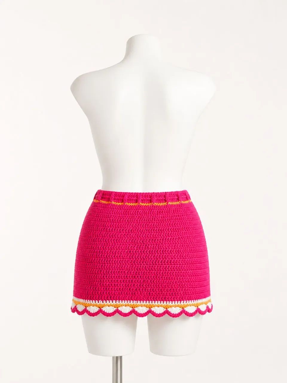 Saia de Crochê Rosa - Feita à Mão - Foto 3