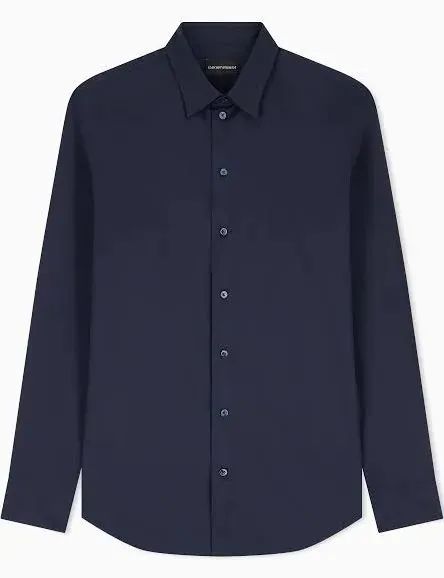 Camisa social Armani azul marinho
