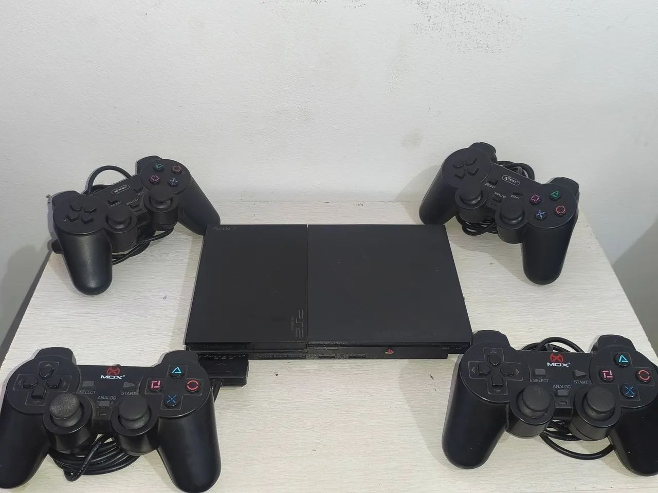 PS2  com 4 controles