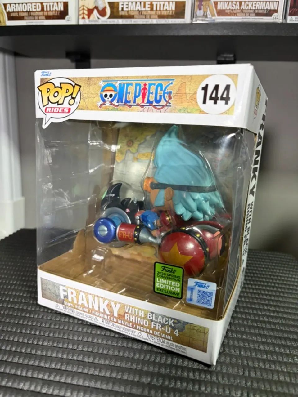 Funko Pop One Piece Franky with Black Rhino - Exclusivo - Ride