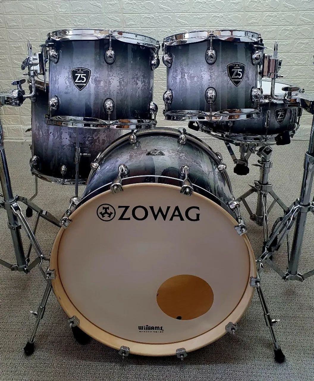 Bateria Zowag Z5 100% Birch 10 12 14 20 Top com excelente custo