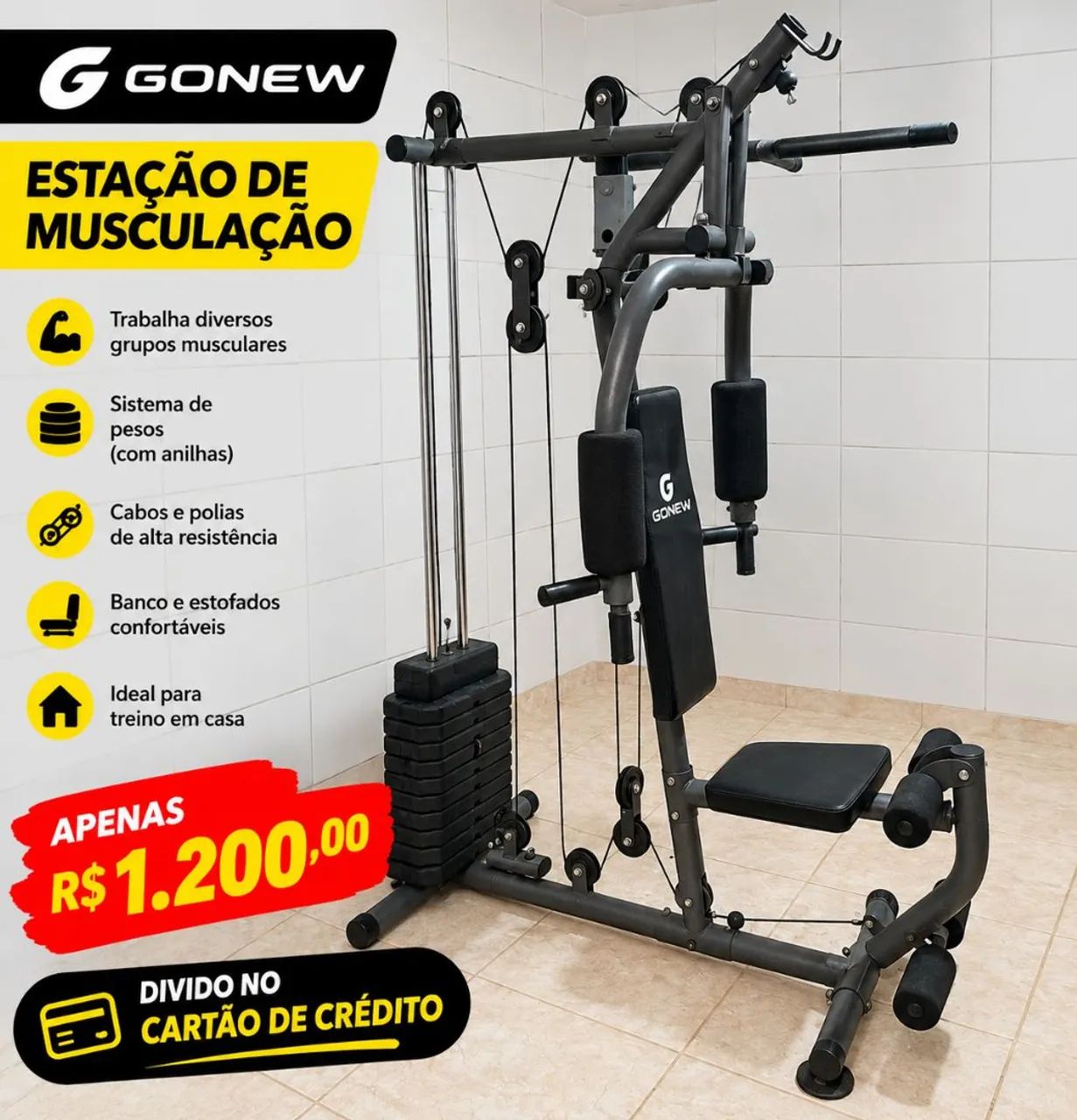 Estação de musculação Gonew