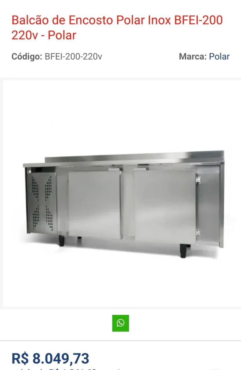 Vitrine refrigerada , estufa e balcão de inox  - Foto 3