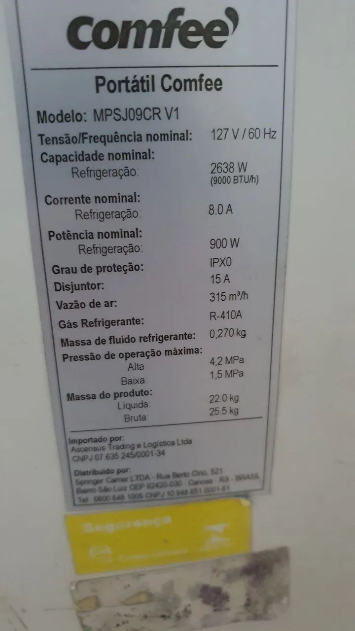 Ar-condicionado Portátil da COMFREE  - Foto 2