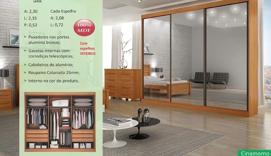 Guarda Roupa com Espelhos - Foto 2