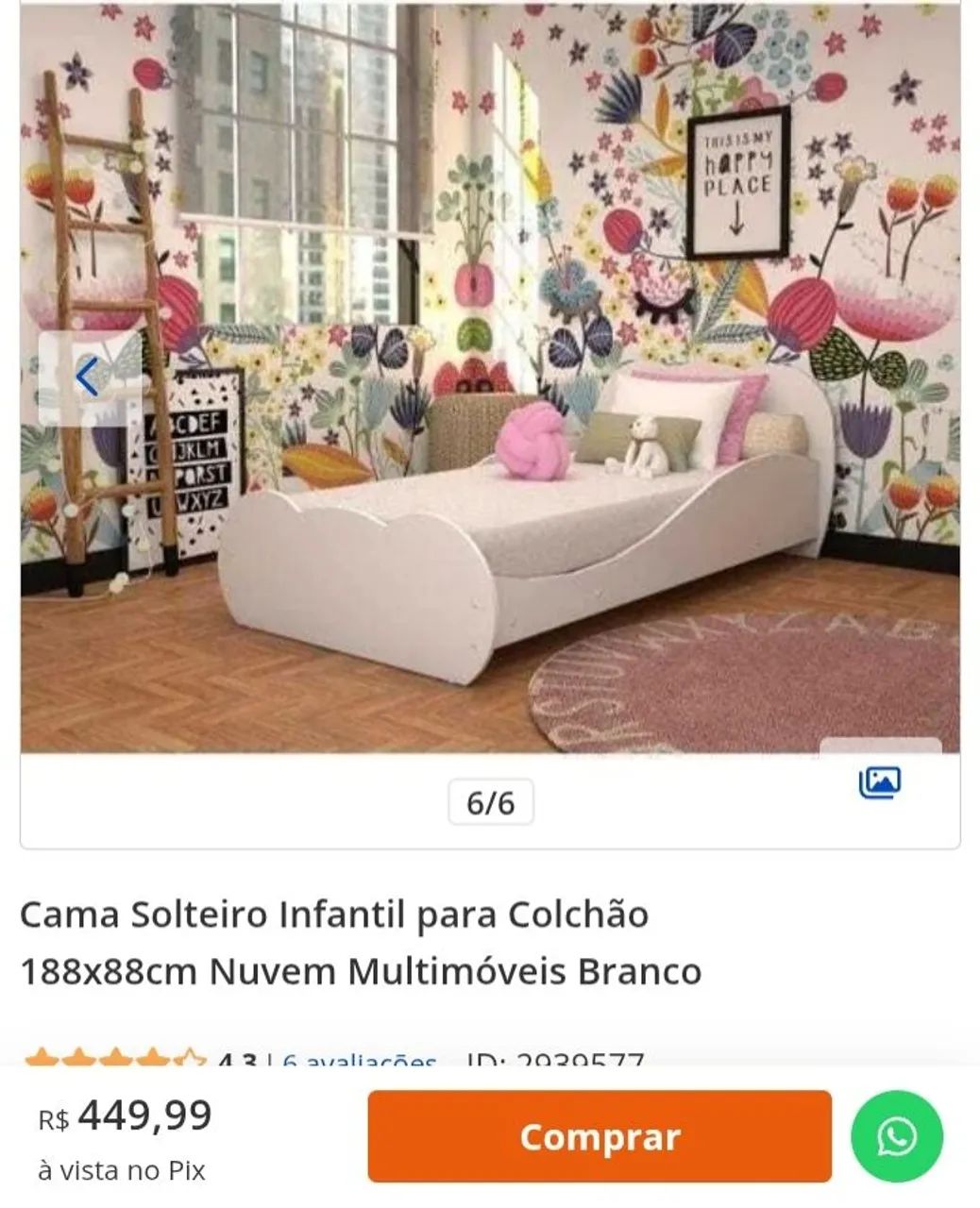 Cama nuvem infantil  - Foto 3