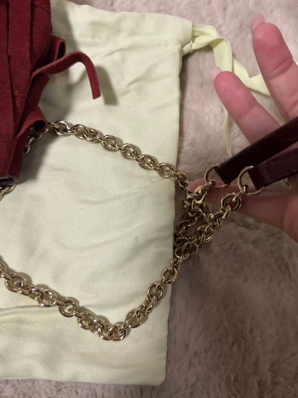 Bolsa Burberry original de camurça  - Foto 4
