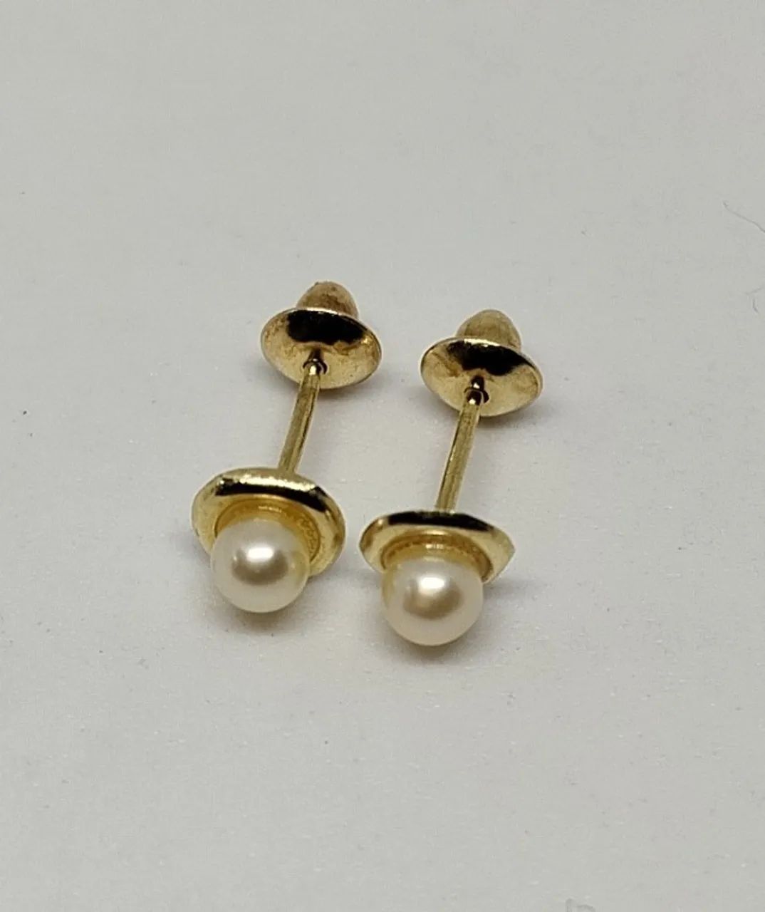 Brincos de ouro 18 - Pérola - 0,3mm