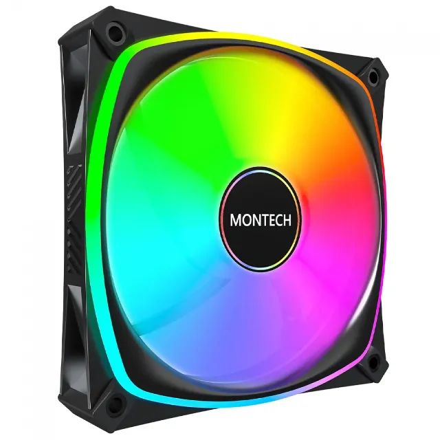 Kit Fan Com 3 Unidades Montech Ax120 Pro, Argb, 120mm, Preto - Foto 4