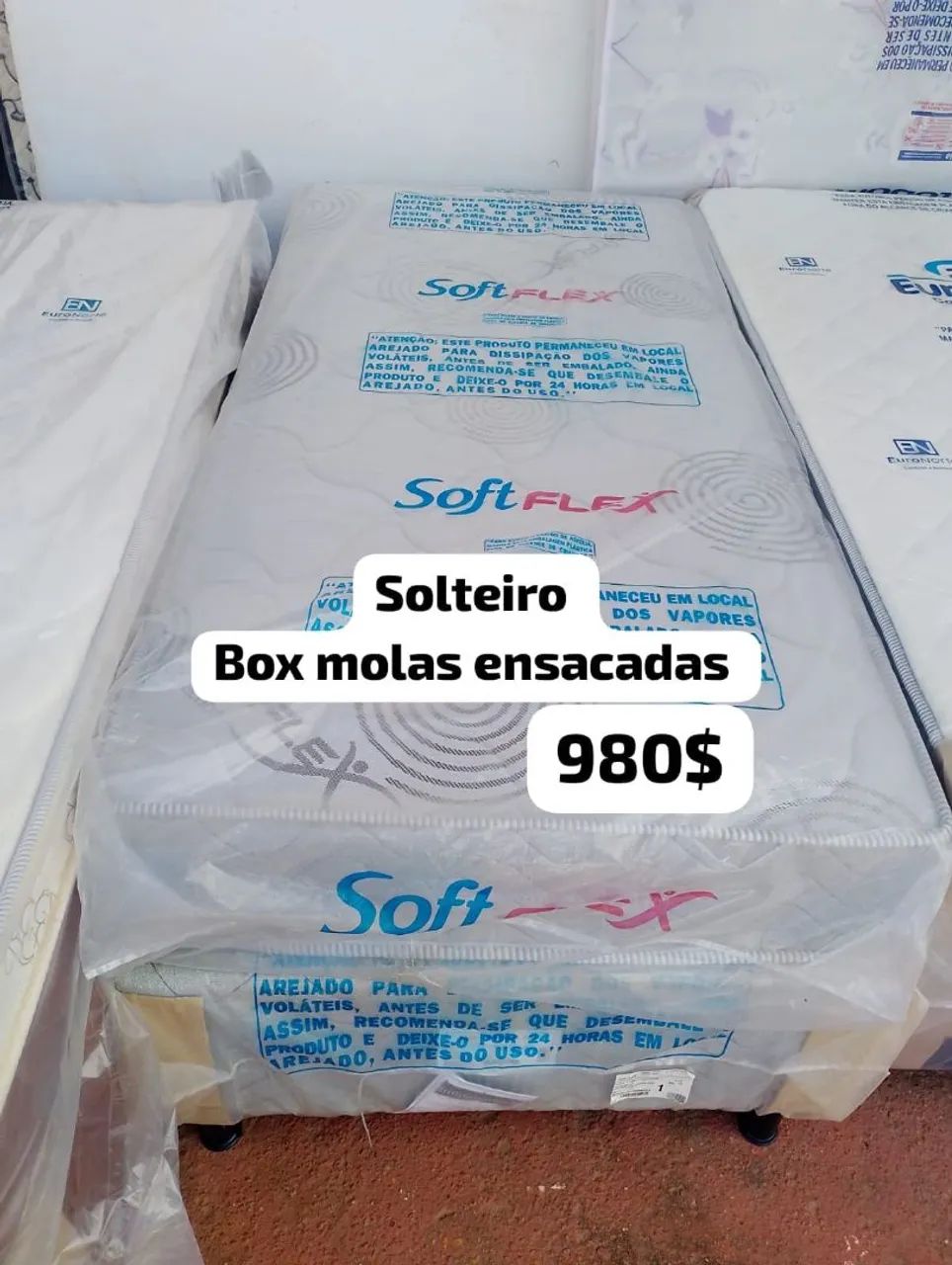 CAMAS BOX DE SOLTEIRO MOLAS ENSACADAS NOVO - Foto 2